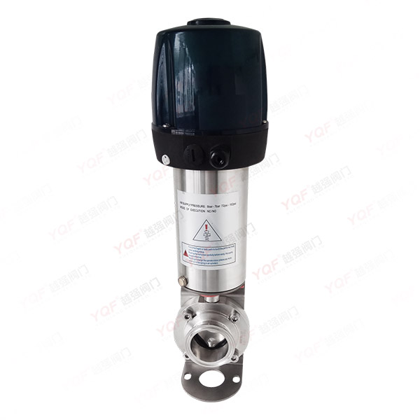 帶回信器氣動(dòng)衛(wèi)生級(jí)快裝蝶閥