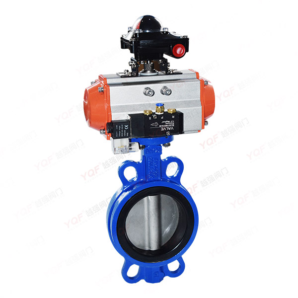 配兩聯(lián)件氣動(dòng)對(duì)夾蝶閥