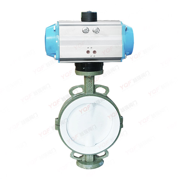 氣動(dòng)襯氟對(duì)夾蝶閥