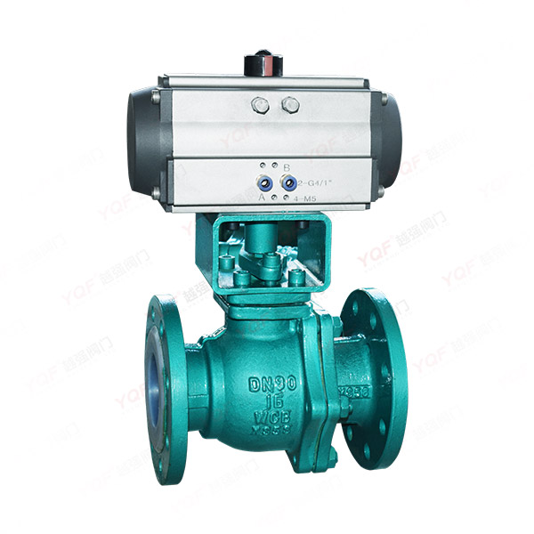 氣動襯氟法蘭球閥