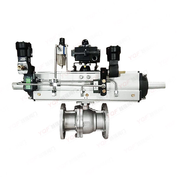 氣動三段式法蘭球閥